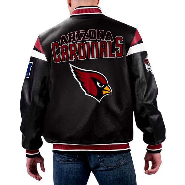 NFL Arizona Cardinals Multicolor Leather Jacket by TJS