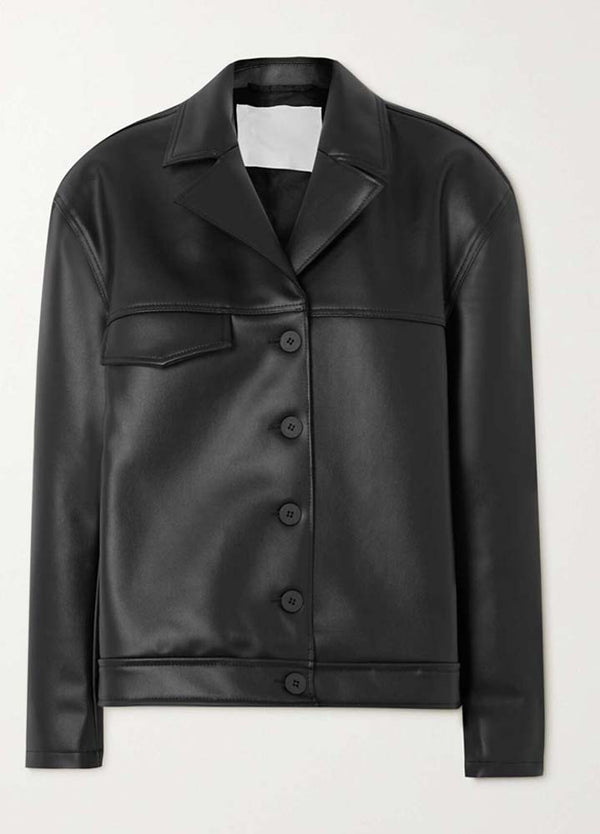 Women Black leather jacket
