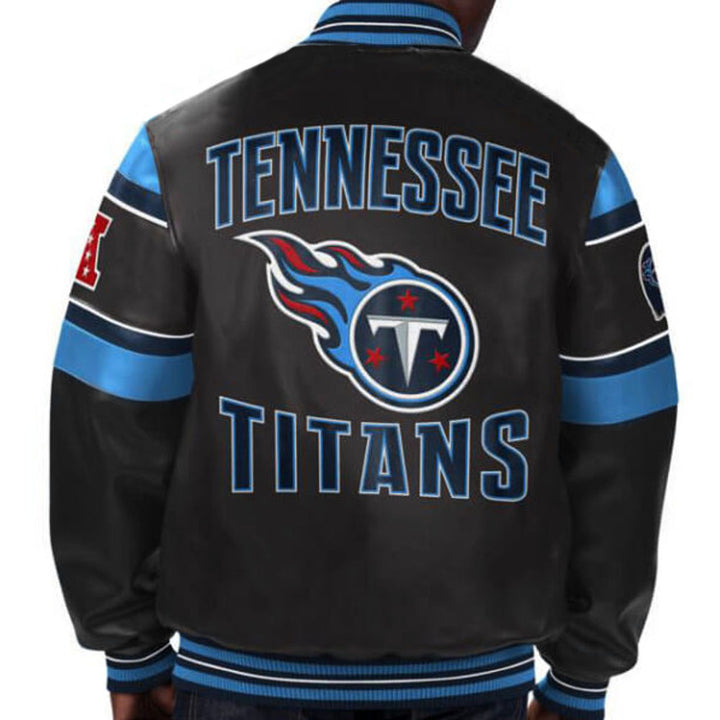 Premium leather Tennessee Titans fan jacket in France style