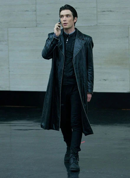 Cillian Murphy's Iconic Long Leather Coat from In Time in USA market