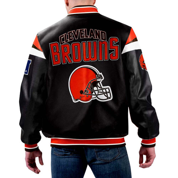 NFL Multi Cleveland Browns Leather Jacket