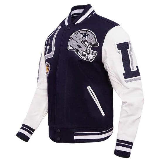 NFL Dallas Cowboys men's jacket in iconic navy and silver
