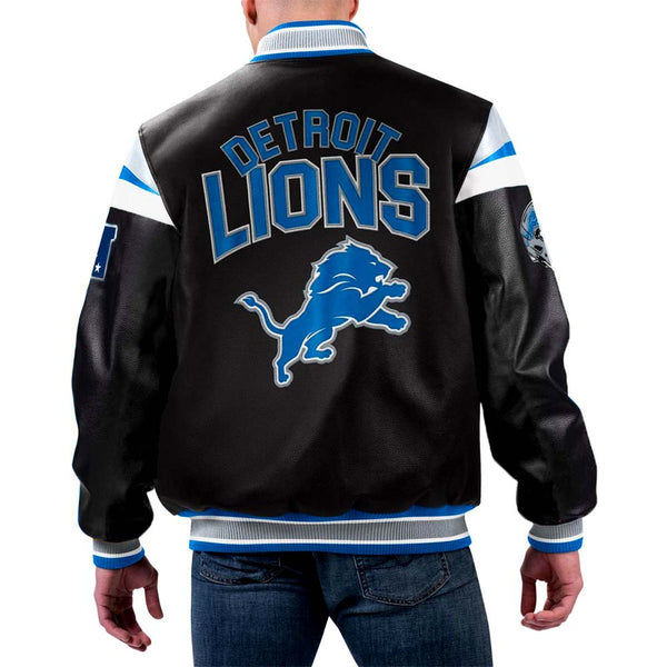 NFL Detroit Lions Leather Jacket | Men Leather Jacket