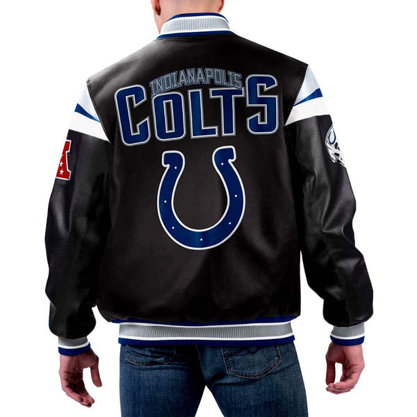 NFL Indianapolis Colts Multi Leather Jacket by TJS