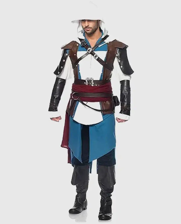 Assassins Creed 3 White And Blue Jacket