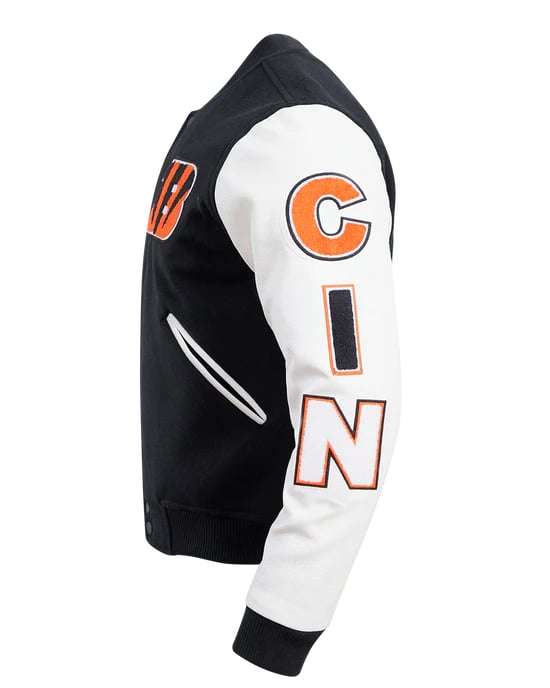 NFL Cincinnati Bengals men's jacket in striking orange and black
