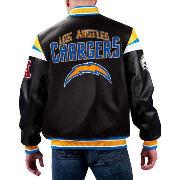NFL Los Angeles Chargers Multicolor Leather Jacket by TJS