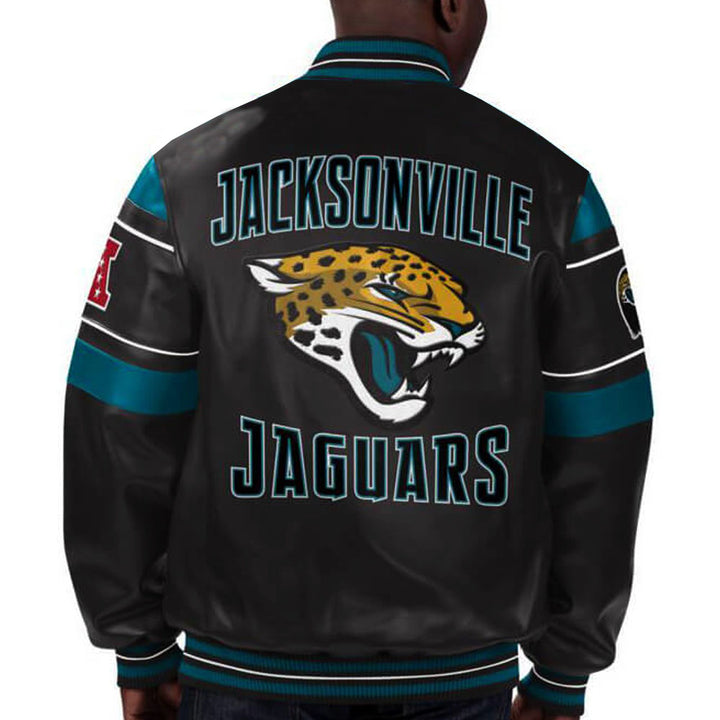 Premium leather Jacksonville Jaguars fan jacket in France style