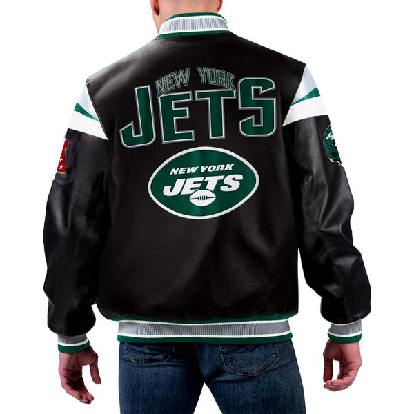 NFL New York Jets Multi Leather Jacket by TJS