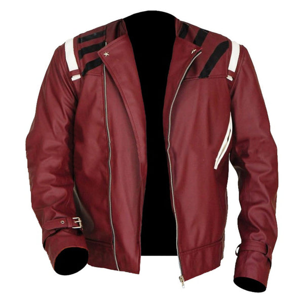 Travis Strikes Again No More Heroes Nintendo Maroon Color Stylish Costume Leather Jacket By TJS