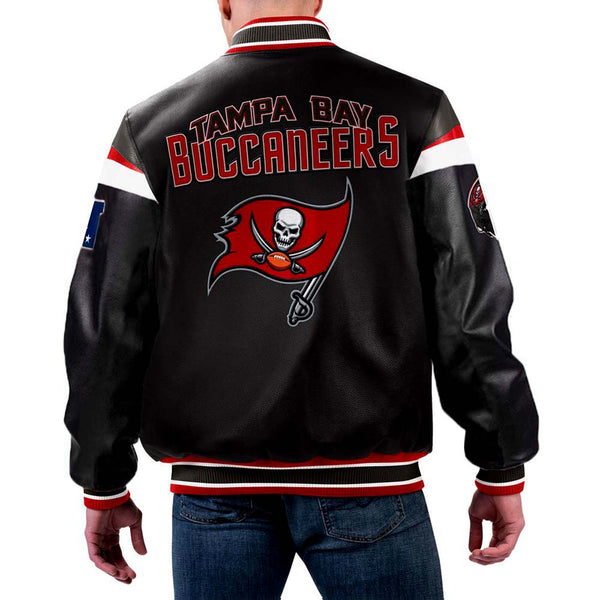 NFL Tampa Bay Buccaneers Multicolor Leather Jacket by TJS