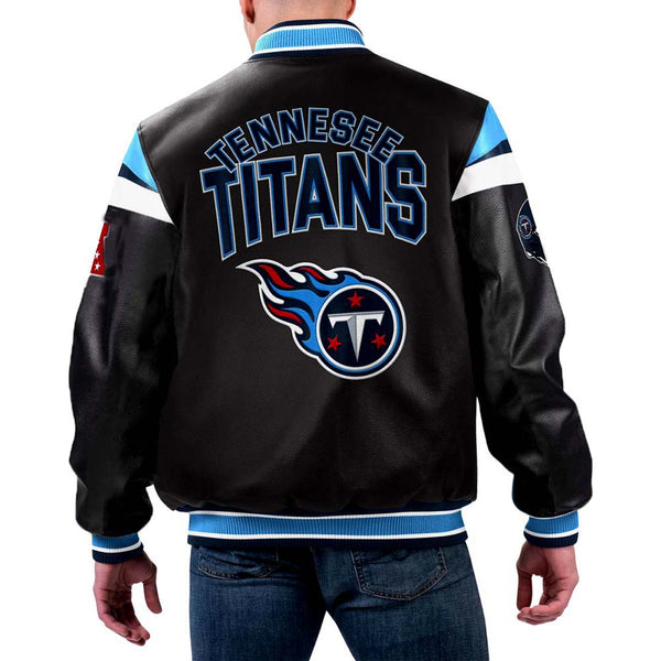 NFL Tennessee Titans Multicolor Leather Jacket by TJS