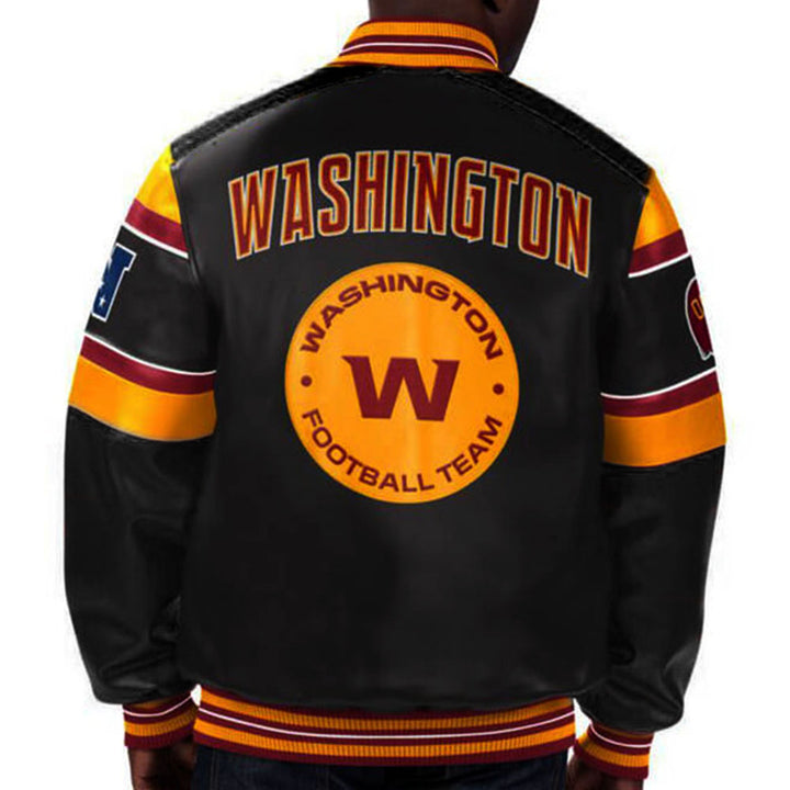 Washington Football Team multi-color leather jacket with team emblem in USA