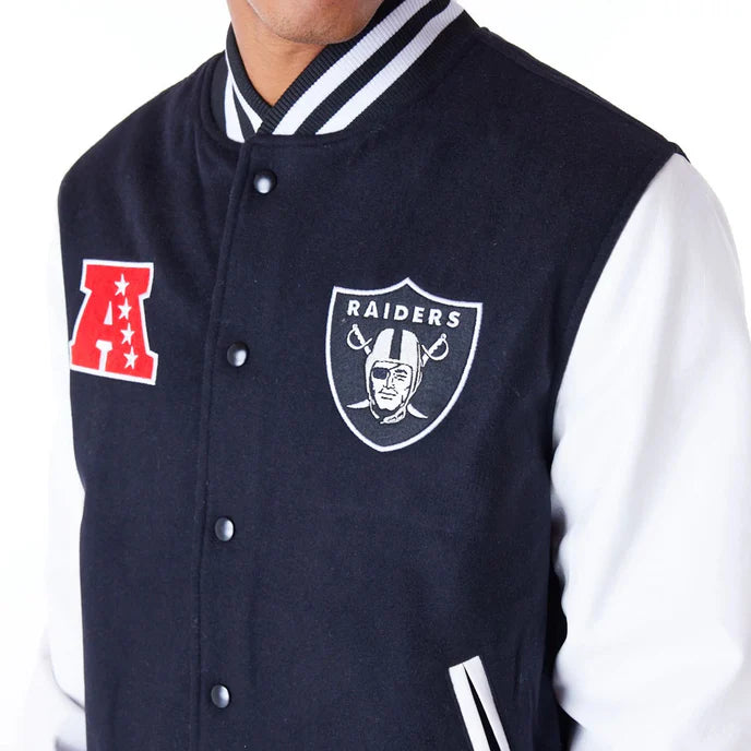 Las Vegas Raiders Varsity Jacket Ideal for Casual Outings in American style