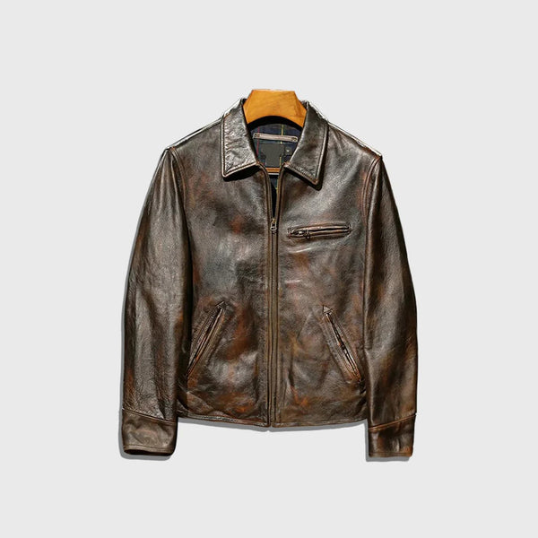 Stylish Men's Leather Jacket By TJS