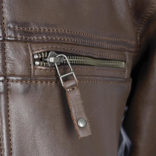 Front zipper brown Jacket