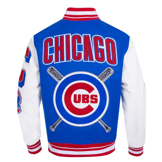 MLB Chicago Cubs men’s mashup rib wool varsity jacket in USA