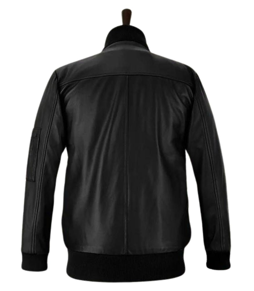 Us Rapper Jacket Shop American Rapper Eminem Bomber Style Leather Jacket – The Jacket Seller