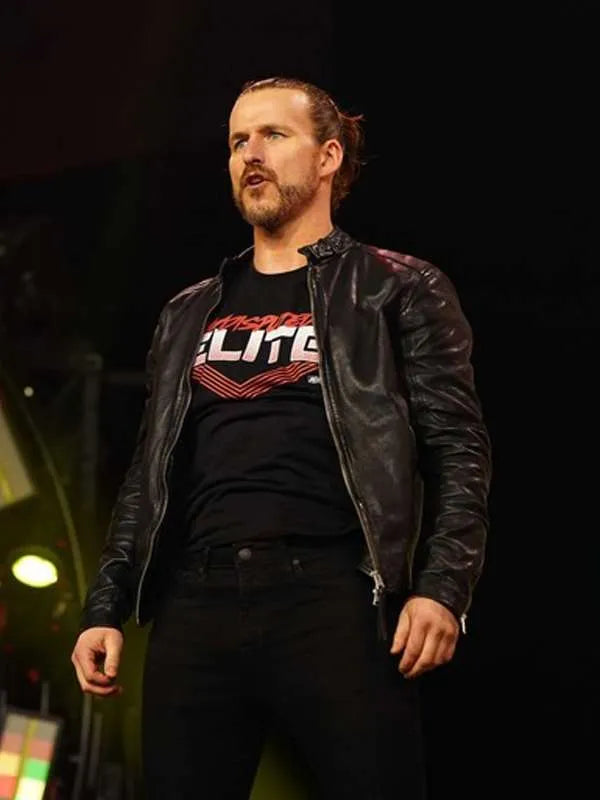 WWE Adam Cole black leather jacket