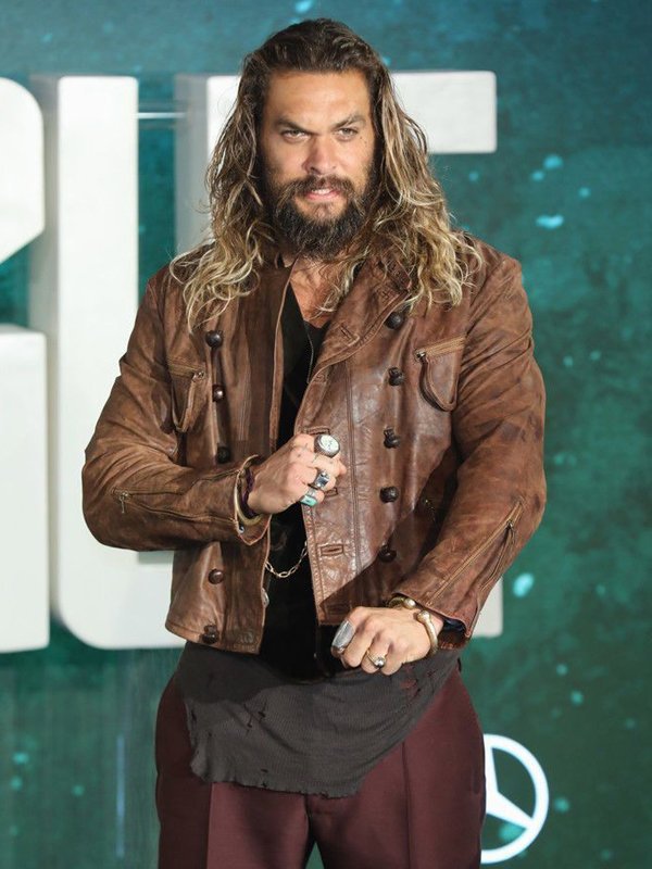 Justice League movie: Aquaman's worn distressed jacket in France style