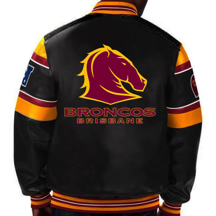 Brisbane Broncos NRL leather jacket in USA