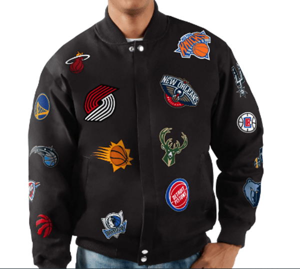 Stylish Carl Banks NBA twill jacket for fans in American style