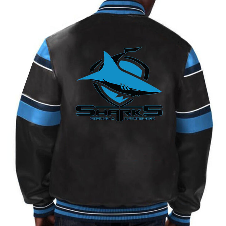 Cronulla-Sutherland Sharks NRL leather jacket in USA