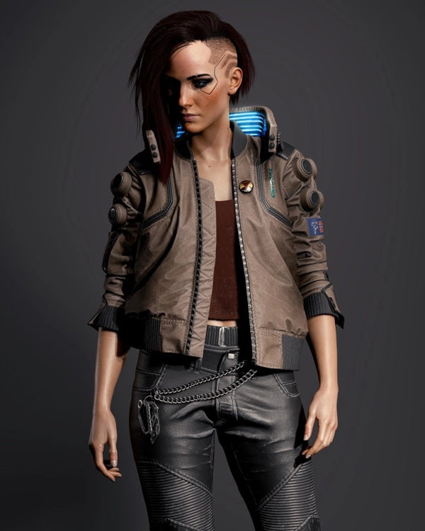 Shop Cyberpunk 2077 Valerie Samurai Bomber Leather Jacket