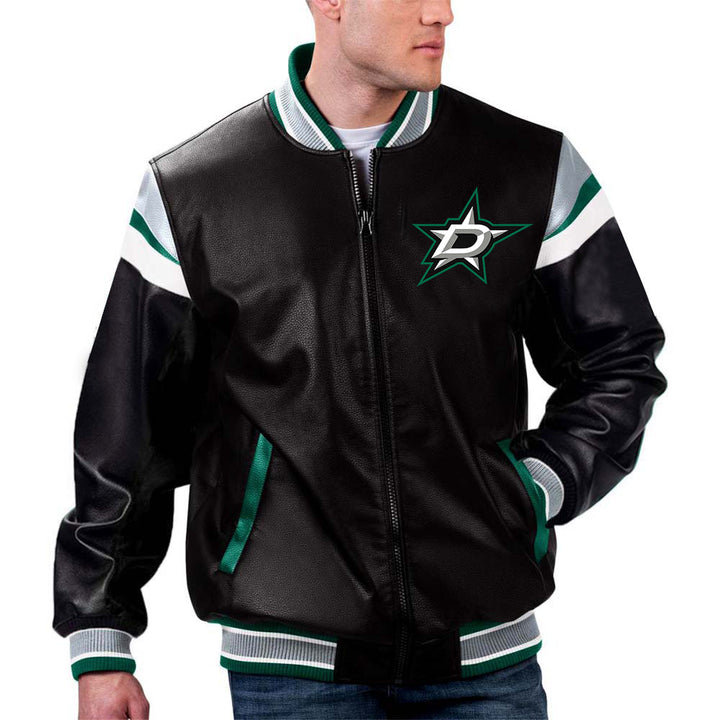 TJS NHL Dallas Stars Leather Jacket in France style