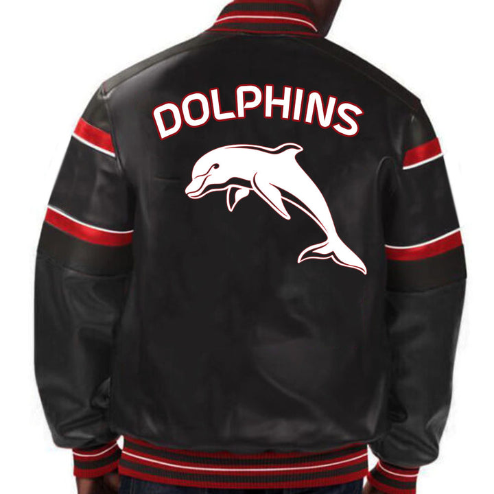 NRL Dolphins leather jacket in USA