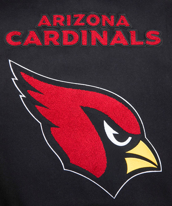 Arizona Cardinals varsity jacket with football helmet patch