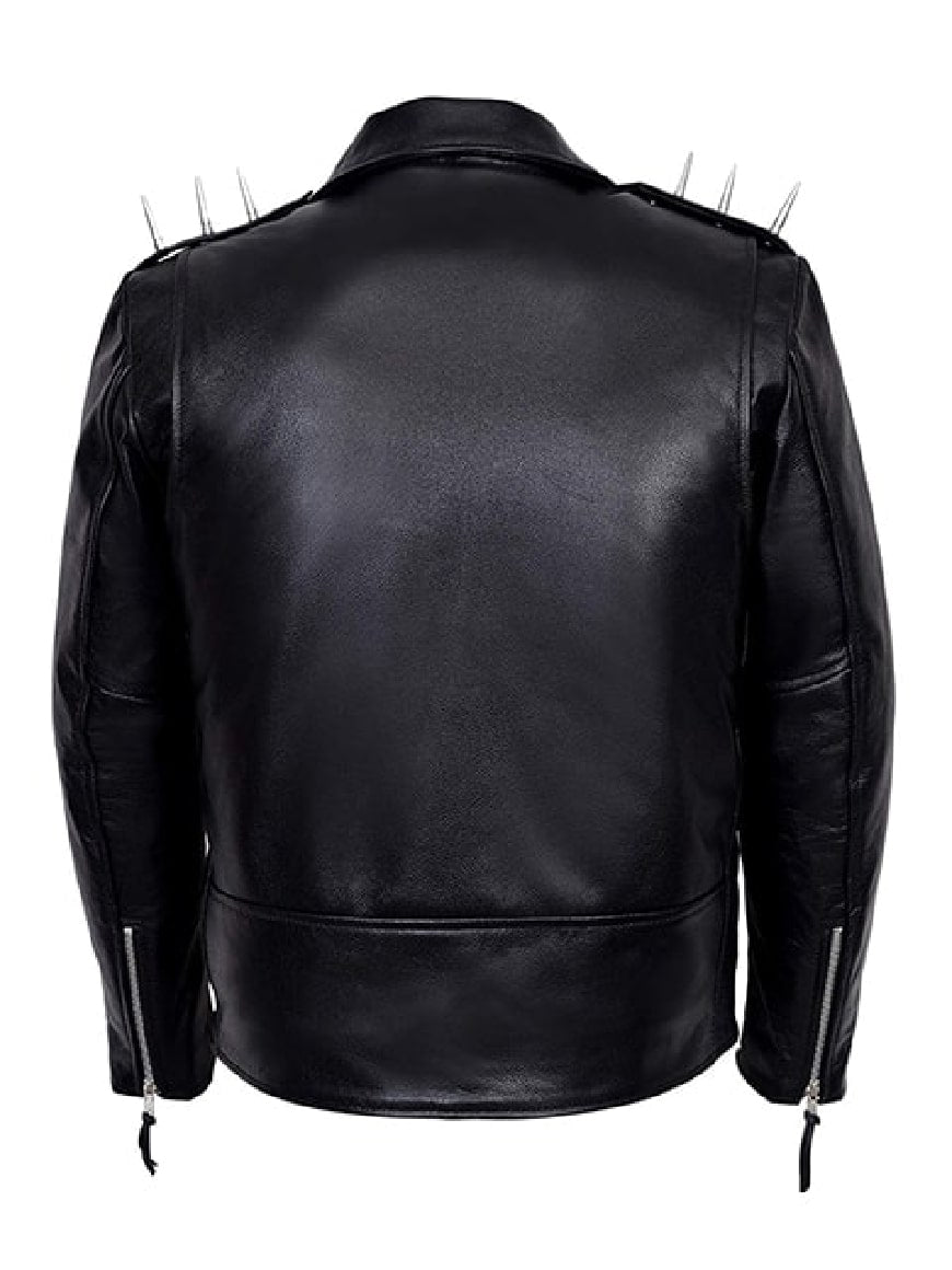 Shop Ghost Rider Nicolas Cage Motorcycle Leather Jacket – The Jacket Seller