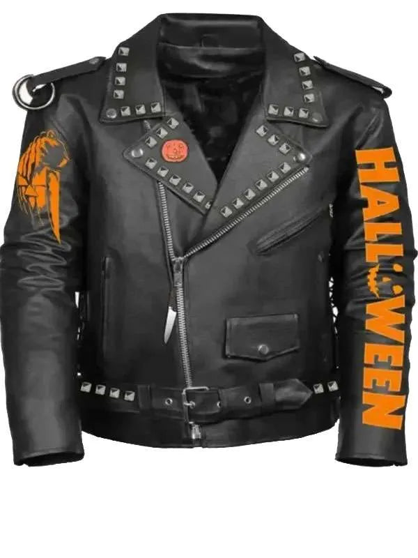 Premium Halloween Black Biker Leather Jacket