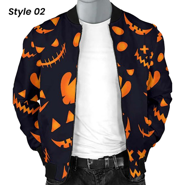 Premium Halloween Pumpkin Bomber Jacket