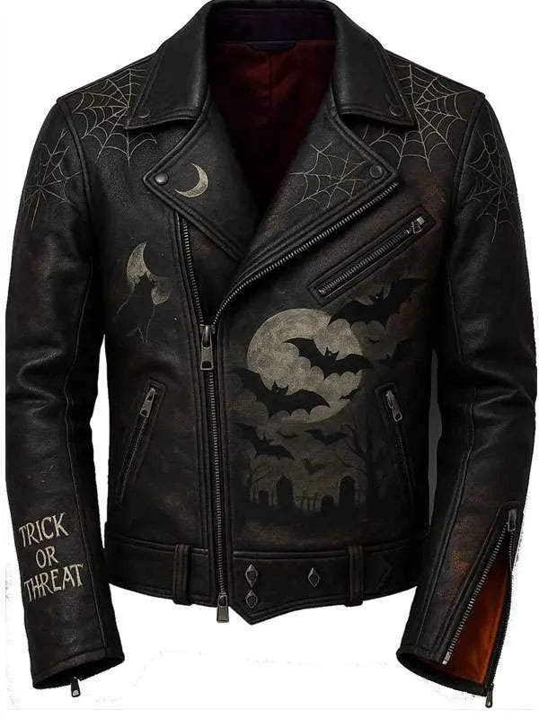 Shop Men’s Trick or Treat Halloween Leather Jacket