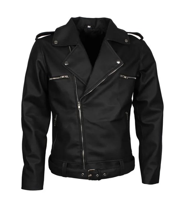 Negan black leather jacket from The Walking Dead in USA