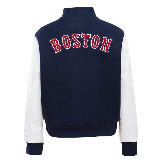 MLB Boston wool varsity jacket for women in USA