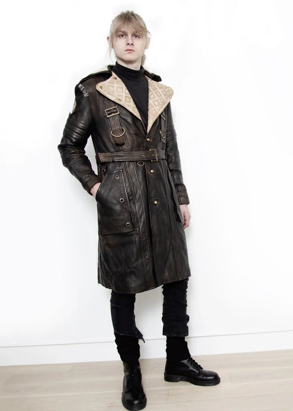 Shop Fallout Elder Maxson Battle Coat Leather Trench