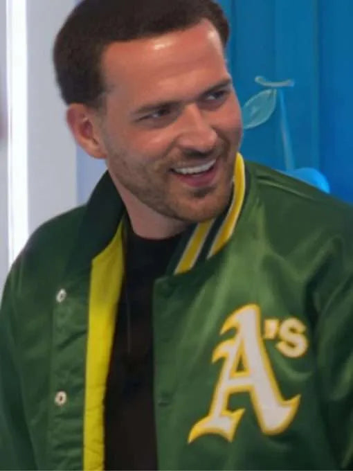 Shop Love Island UK Ronnie Vint A’s Green Bomber Jacket