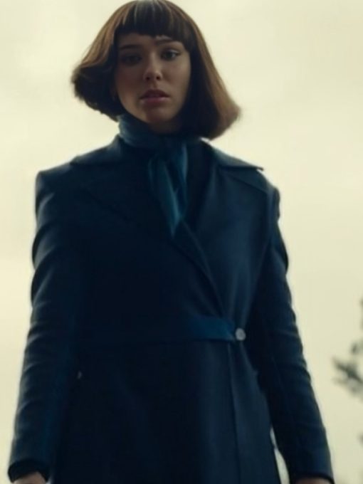 Matilda De Angelis in a coat, Citadel Diana series 2024.