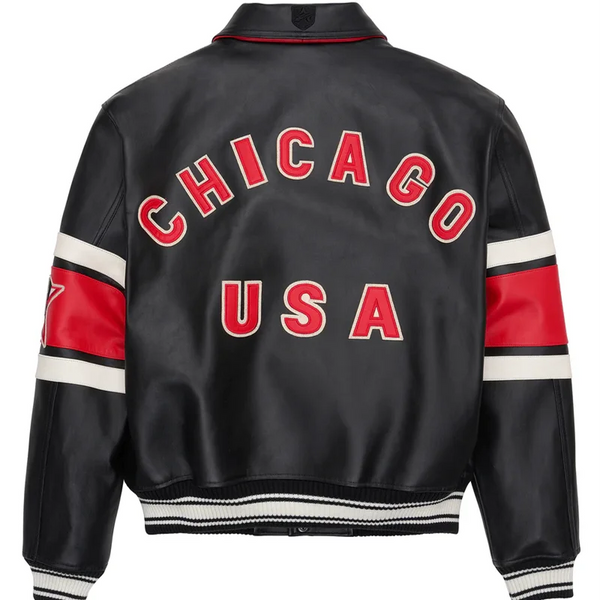 Men's Genuine Chicago USA Leather Jacket by TJS