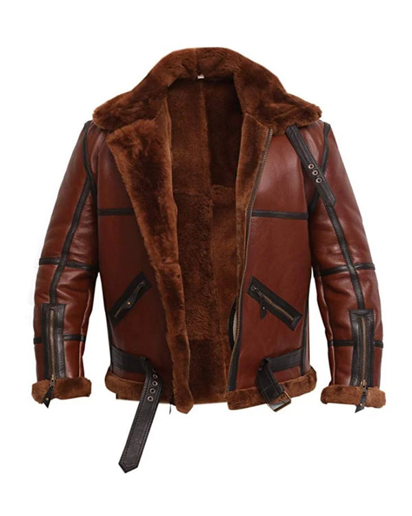 Shop Men’s RAF British Shearling Aviator Jacket