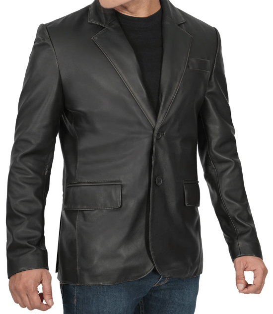 Samuel Black tailored leather blazer in USA
