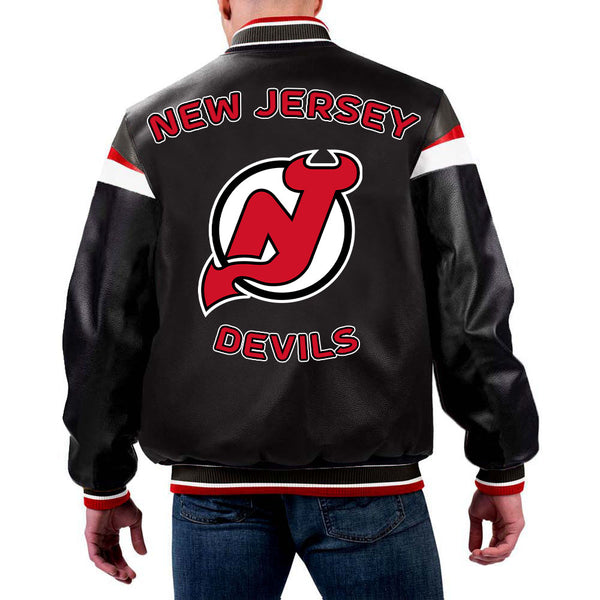 NHL Varsity Jersey Devils Leather Jacket by TJS