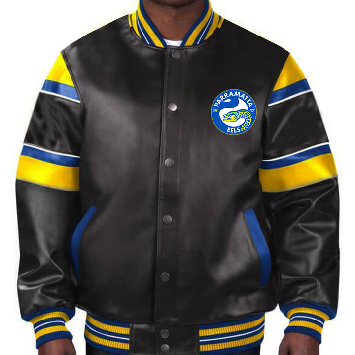 Official NRL Eels leather outerwear in France style