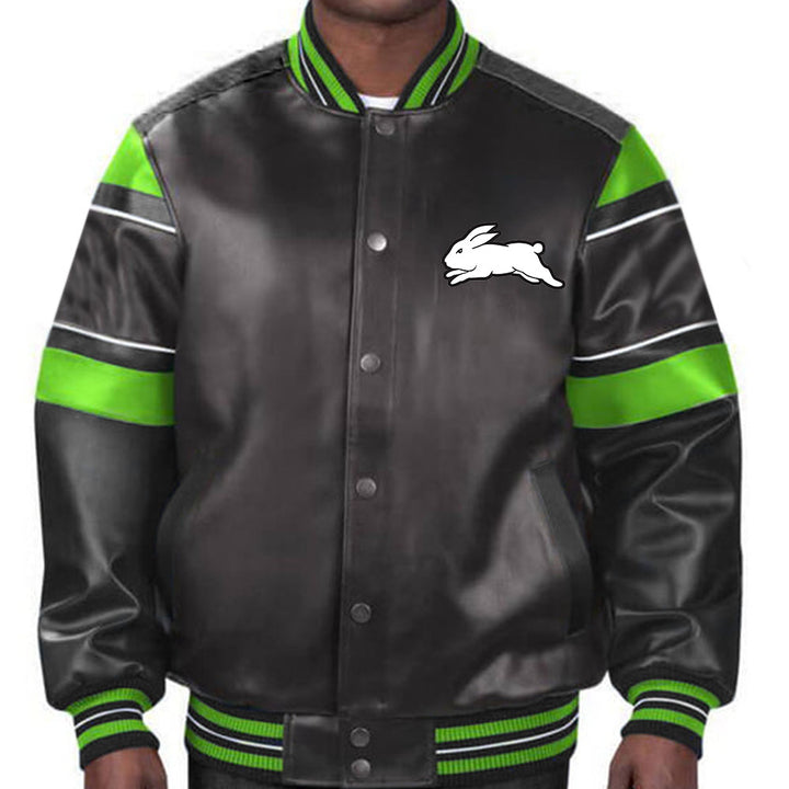 Official NRL Rabbitohs leather outerwear in France style