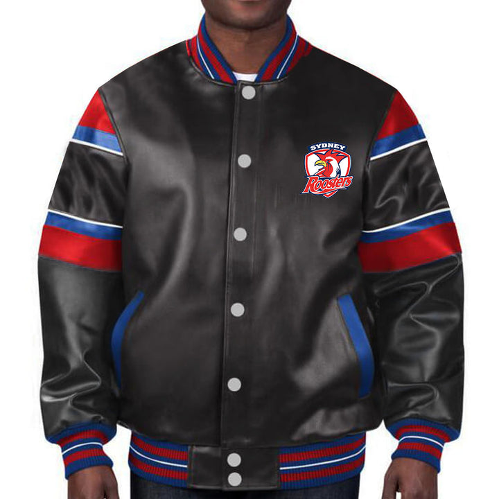 Official NRL Roosters leather outerwear in France style