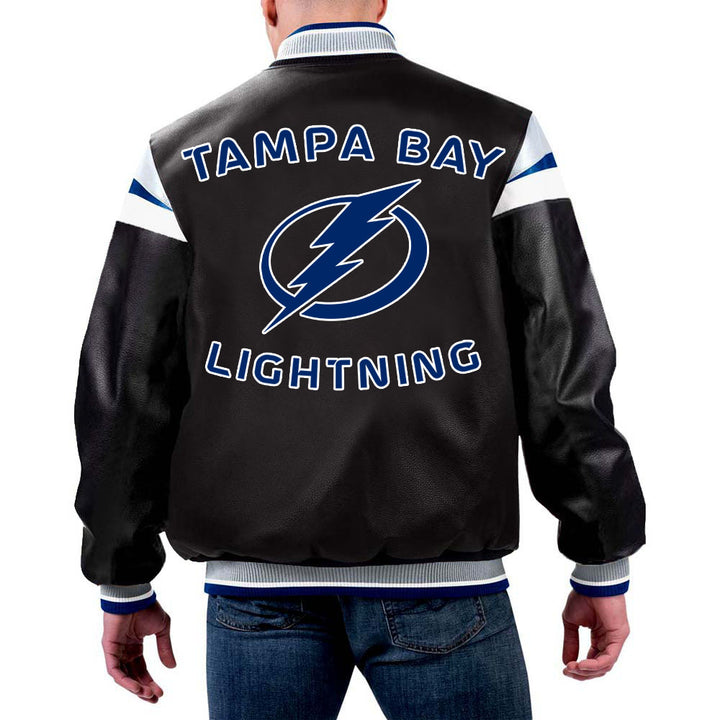 NHL Tampa Bay Lightning Leather Jacket by TJS in France style