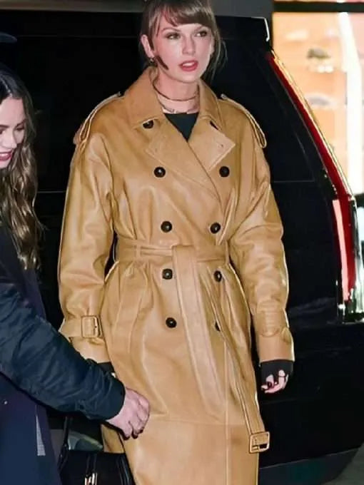 Taylor Swift Zero Bond Brown Trench Coat in USA