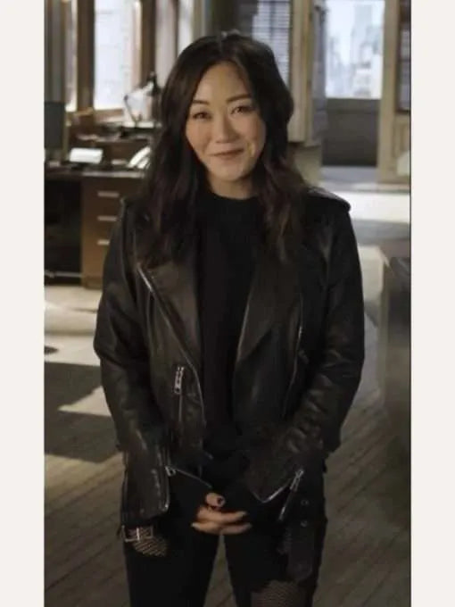 Shop The Boys S4 Kimiko Black Biker Leather Jacket